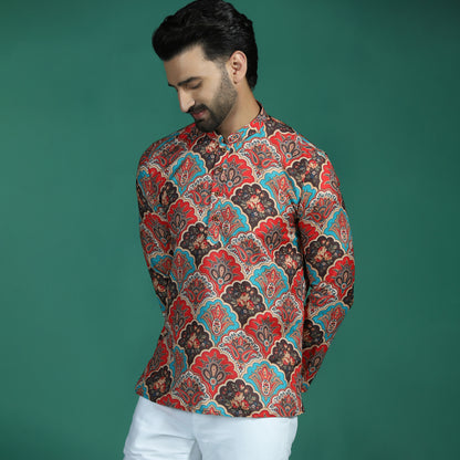 Kalamkari Printed Short Kurta